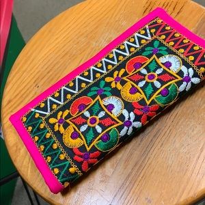 India cloth purse handmade lots of pockets